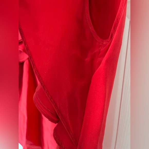 Pinko Red Silk Blouse with Flutter sleeves - Picture 9 of 13